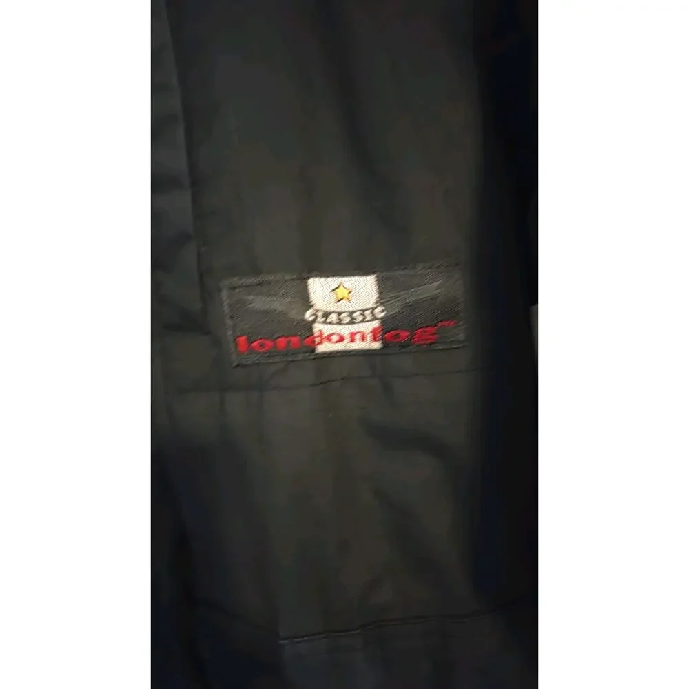 Vintage London Fog Kids Plaid Lined Jacket Navy Blue Size 7 L